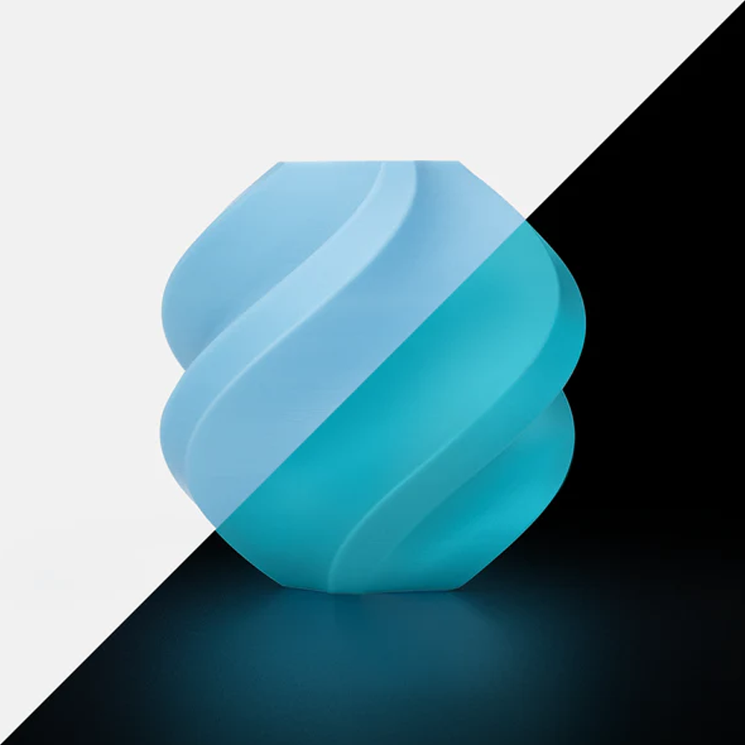 FILAMENTO BAMBU LAB PLA GLOW AZUL BRILLANTE PARA IMPRESORA 3D