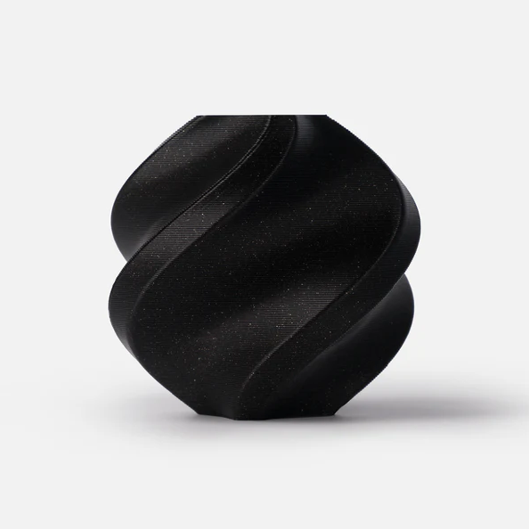 FILAMENTO BAMBU LAB PLA SPARKLE NEGRO ÓNIX BRILLANTE PARA IMPRESORA 3D