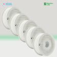 Pack Master 5 Filamentos Bambu Lab Pla Lite Con Bobina Reutilizable Blanco