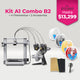 Kit Pro Bambu Lab A1 Combo + Pack De 4 Filamentos Pla Pro + 2 Accesorios De A1 Series