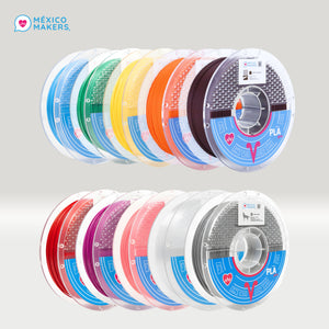 Pack Master: 10 Filamentos PLA Pro México Makers – Colores Variados
