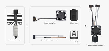 Hotend Ensamblado de Acero Endurecido 0.4 mm Para Serie P1