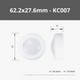 Luces RGBW Tipo Puck de 16 Colores con Control Remoto (2 Piezas)