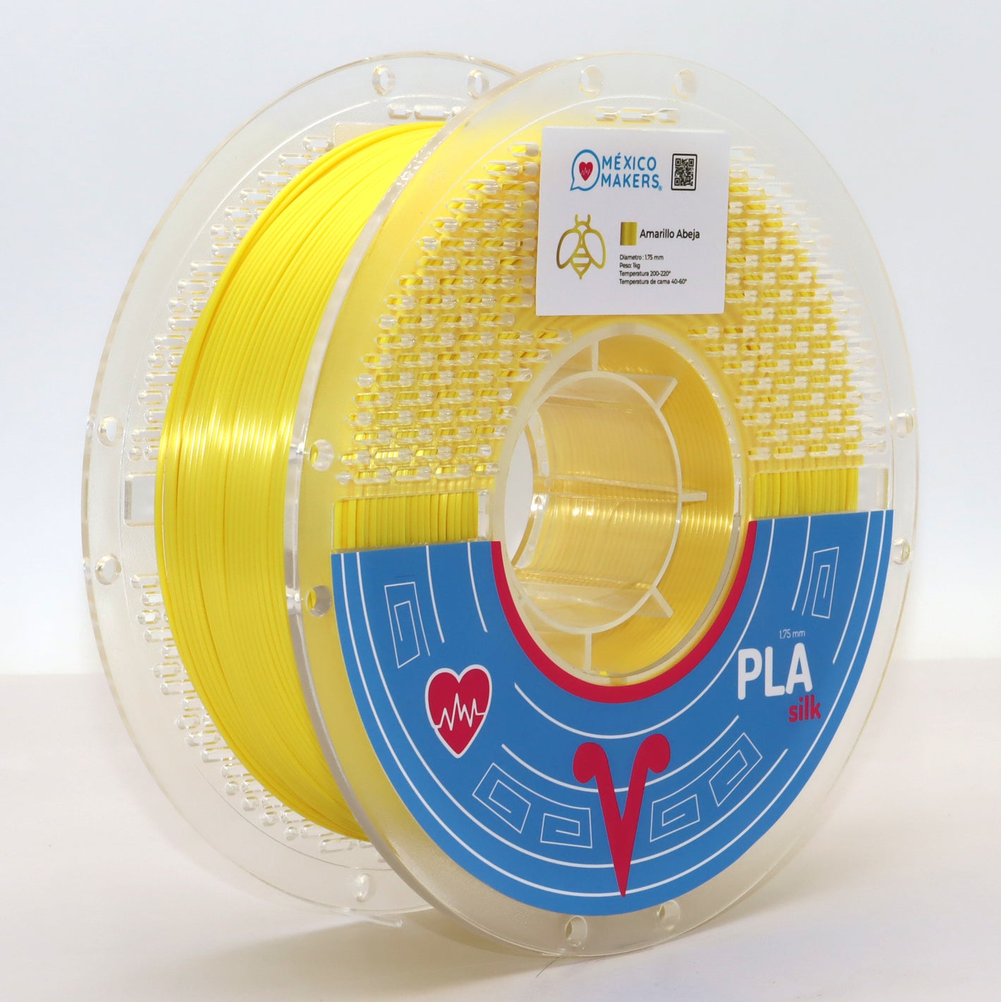 FILAMENTO PLA SILK AMARILLO ABEJA PARA IMPRESORA 3D