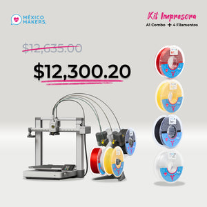 Kit Pro: Bambu Lab A1 Combo + Pack de 4 filamentos PLA Pro