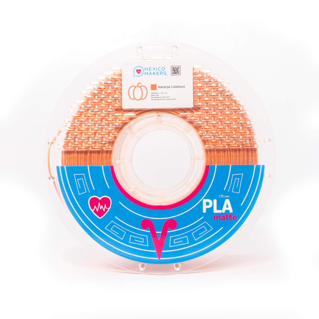 FILAMENTO PLA MATTE NARANJA CALABAZA PARA IMPRESORAS 3D
