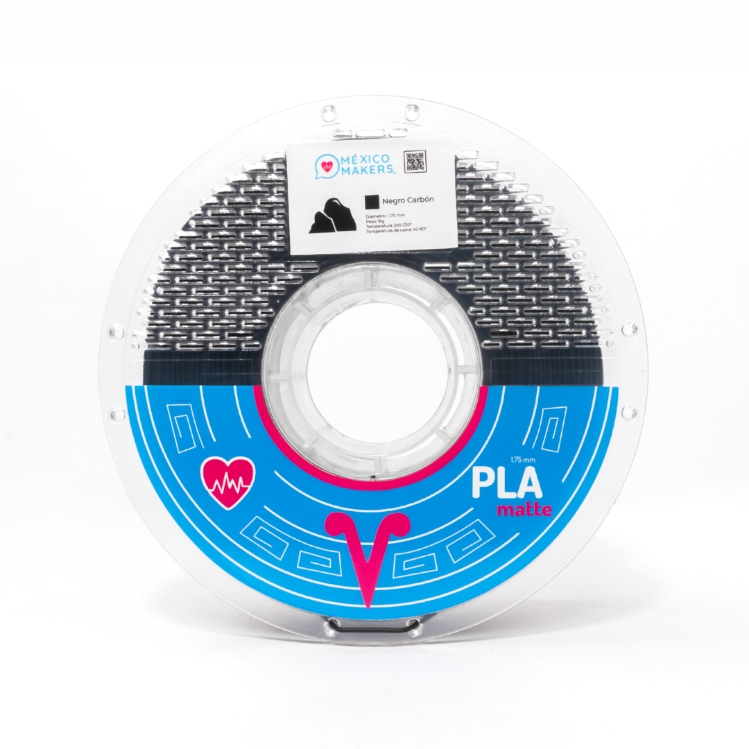 FILAMENTO PLA MATTE NEGRO CARBON PARA IMPRESORA 3D