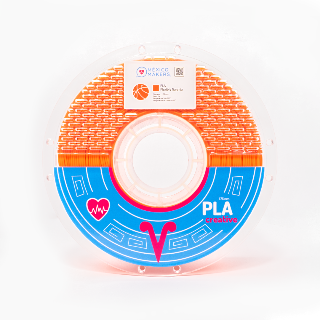 FILAMENTO FLEXIBLE+ NARANJA PARA IMPRESORA 3D